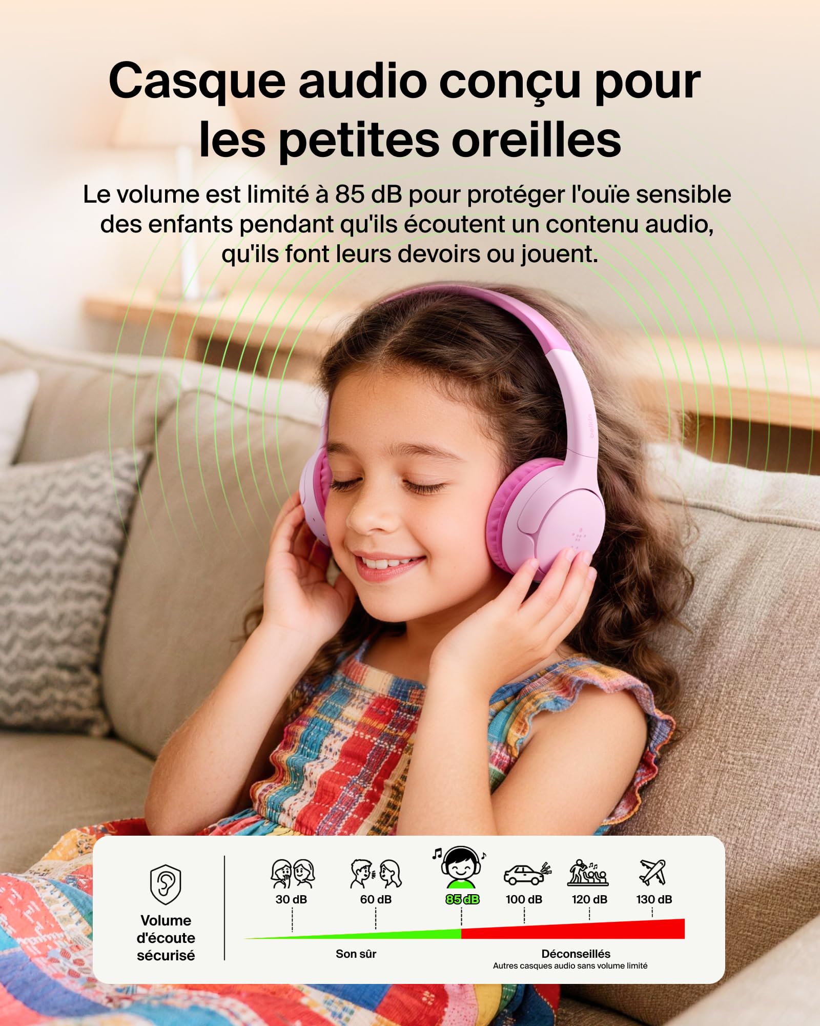 belkin-soundform-mini-2-casque-sans-fil-bluetooth-pour-enfants-rose-55-h-d-auton image 3