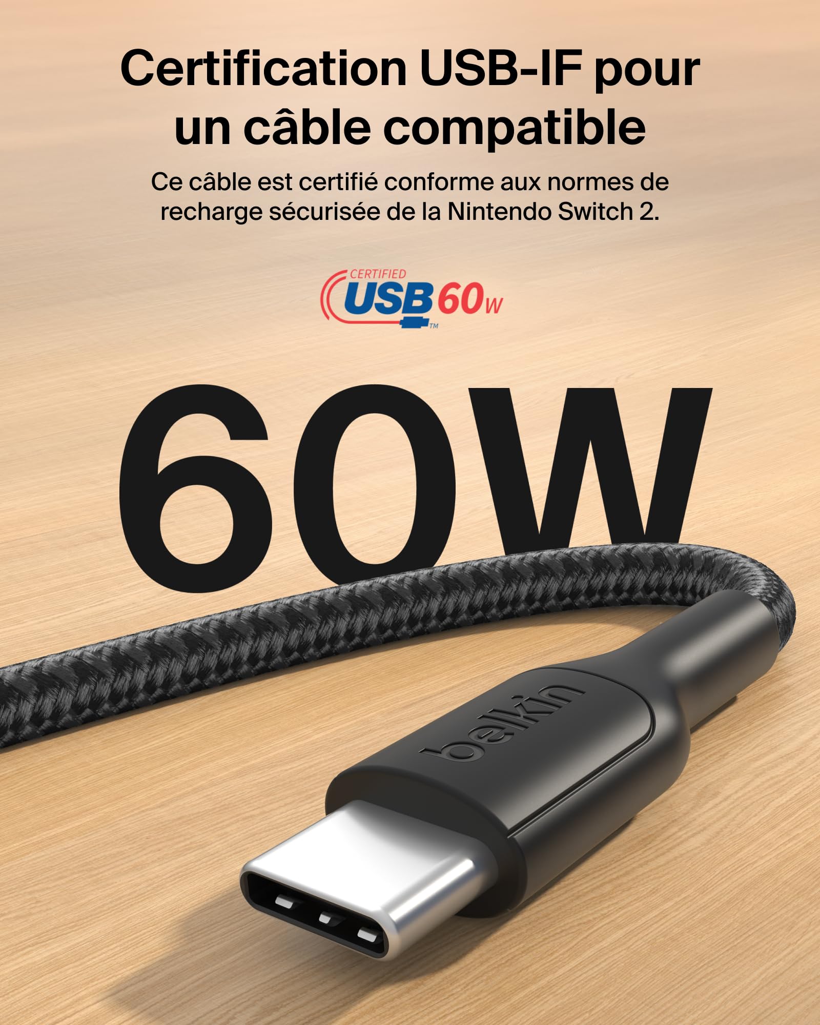 belkin-gaming-c-ble-usb-c-vers-usb-c-60-w-2-m-tress-recharge-rapide-pd-certifi-u image 5