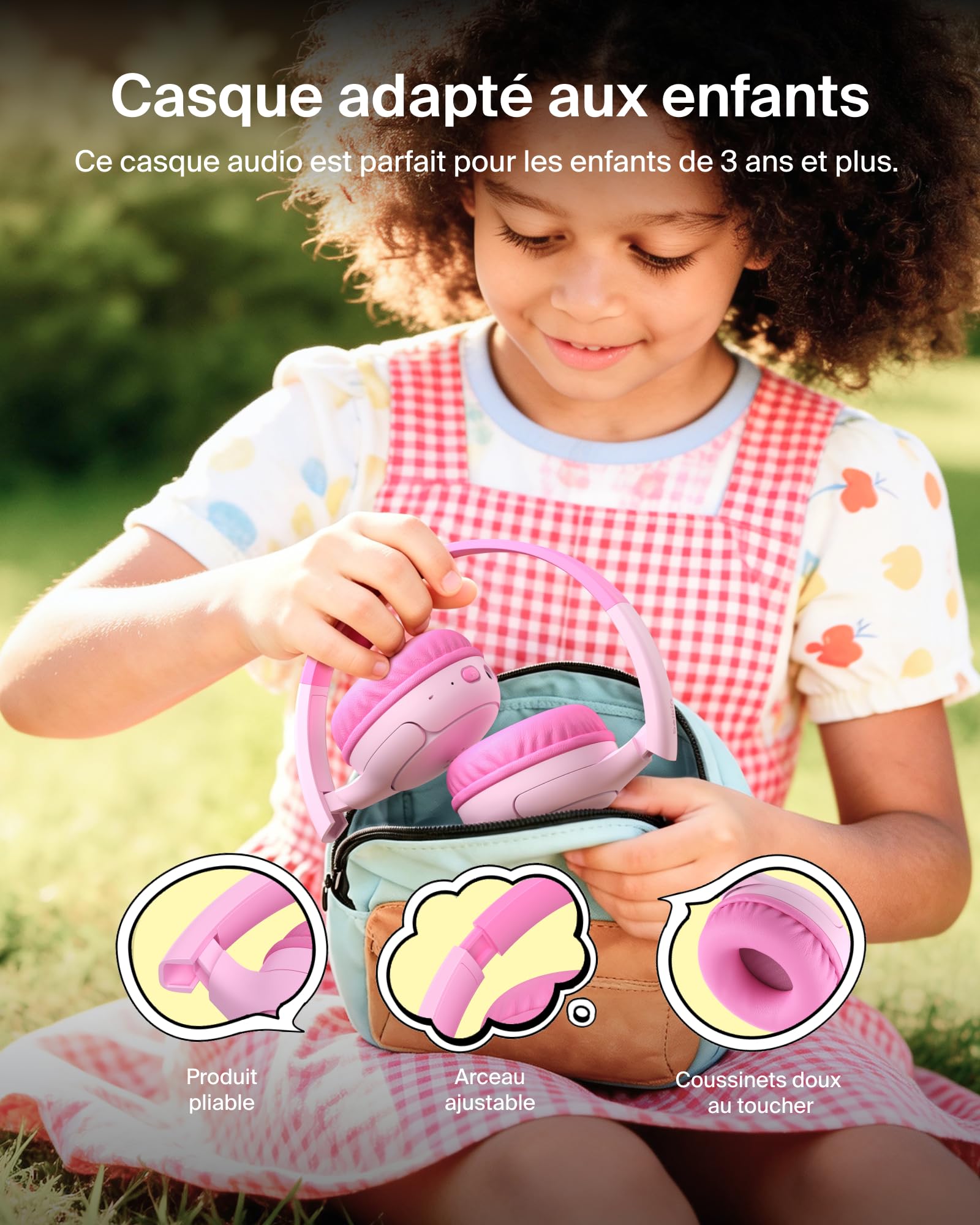 belkin-soundform-mini-2-casque-sans-fil-bluetooth-pour-enfants-rose-55-h-d-auton image 5