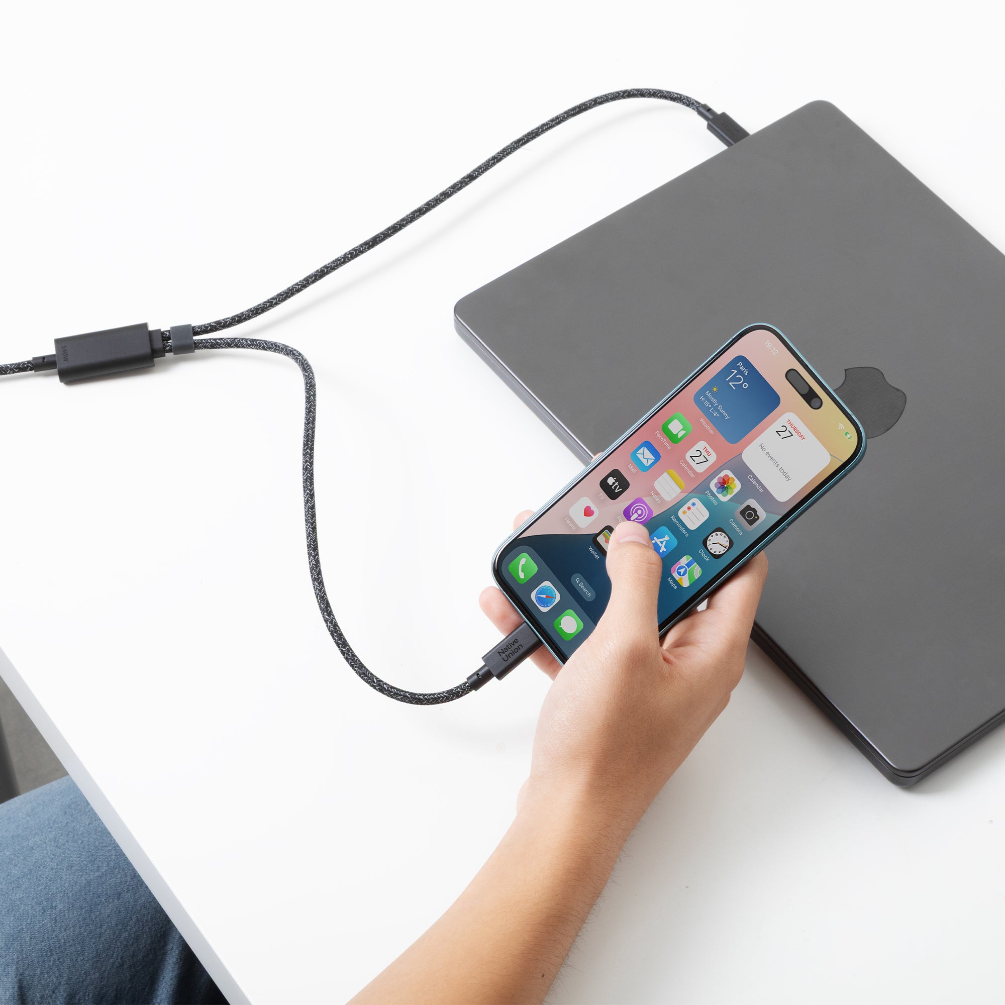 native-union-belt-cable-2-in-1-usb-c-vers-usb-c-140-w-c-ble-double-connecteur-ul image 3
