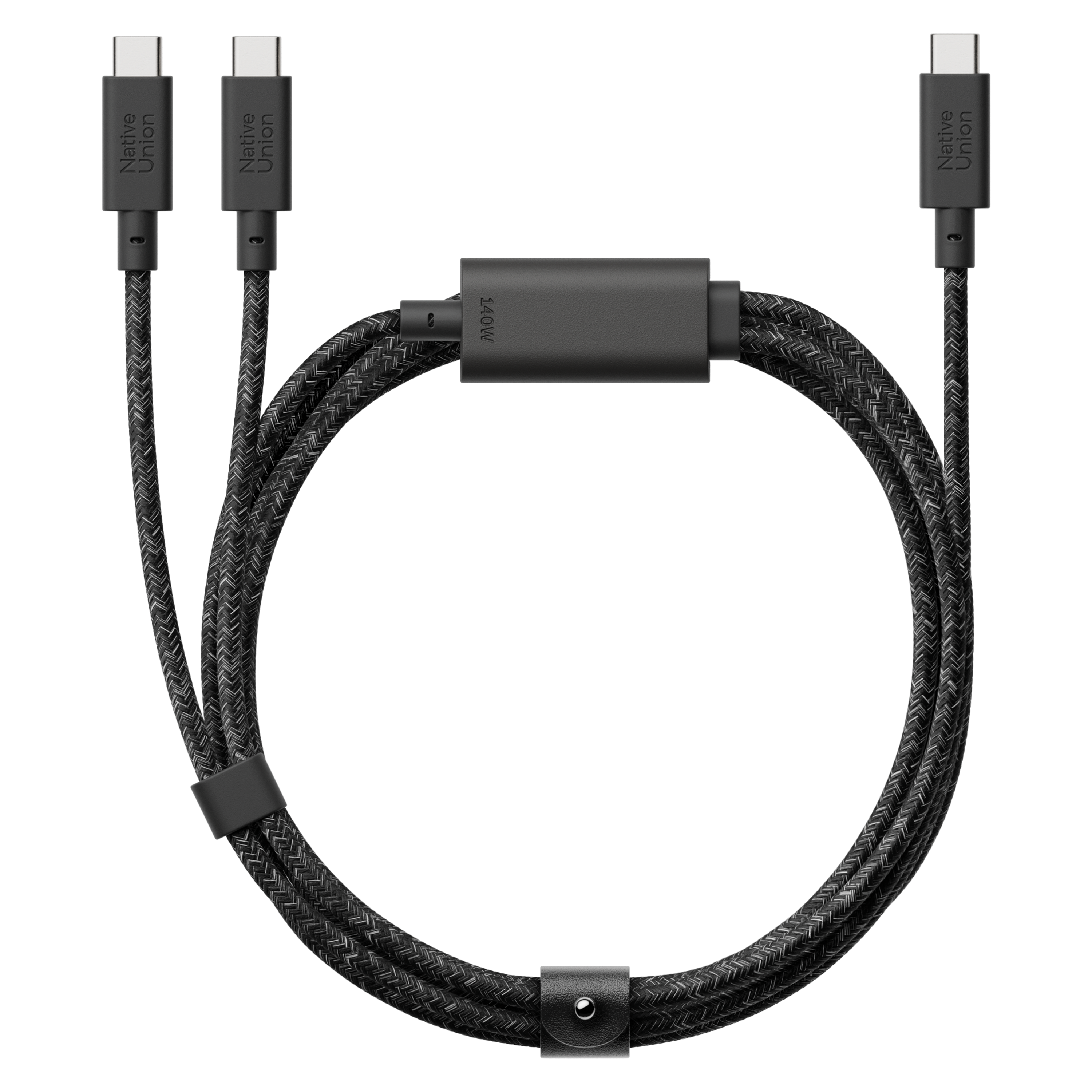 native-union-belt-cable-2-in-1-usb-c-vers-usb-c-140-w-c-ble-double-connecteur-ul image 1