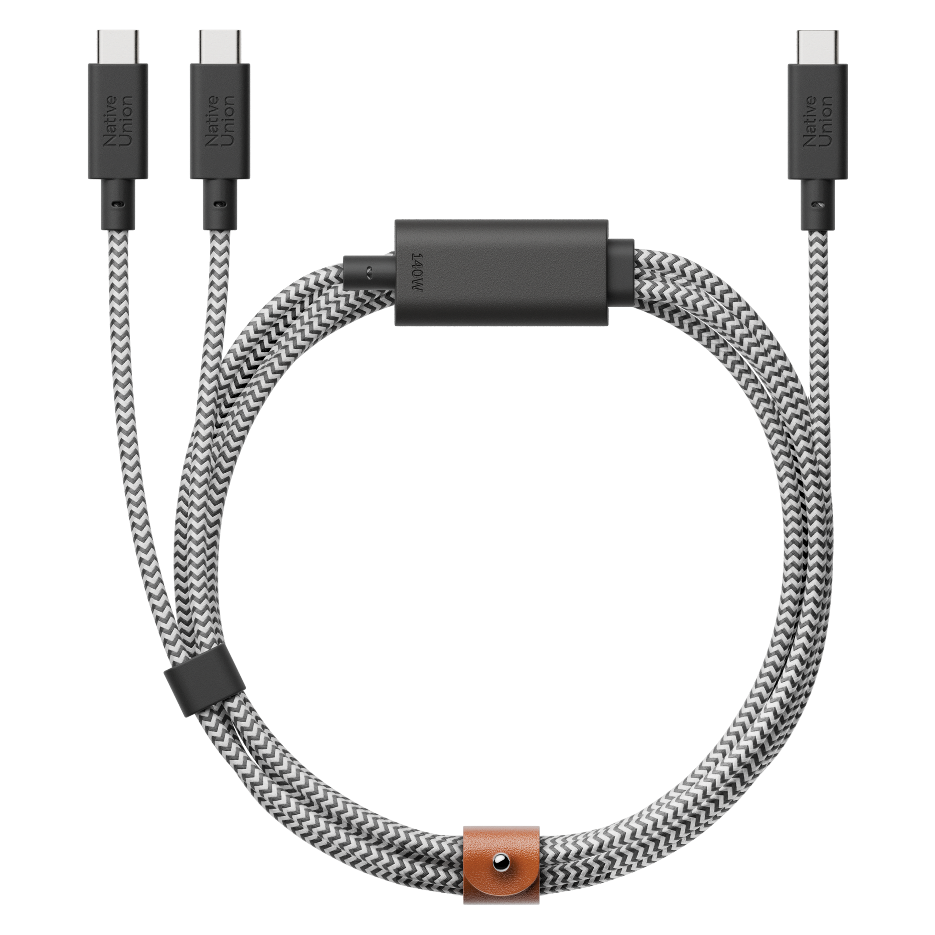 native-union-belt-cable-2-in-1-usb-c-vers-usb-c-140-w-c-ble-double-connecteur-ul image 2