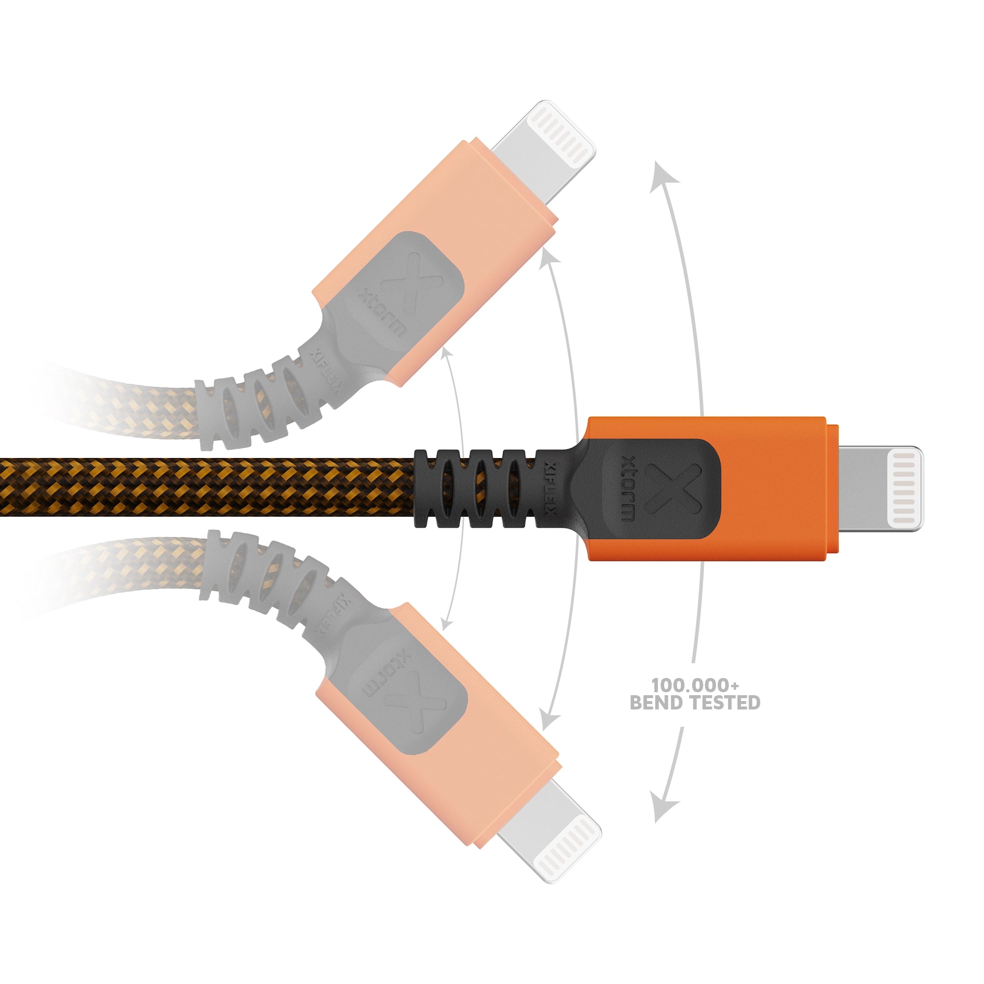xtorm-xtreme-cable-usb-c-vers-lightning-1-5-m-c-ble-mfi-tress-incassable-flexcor image 8