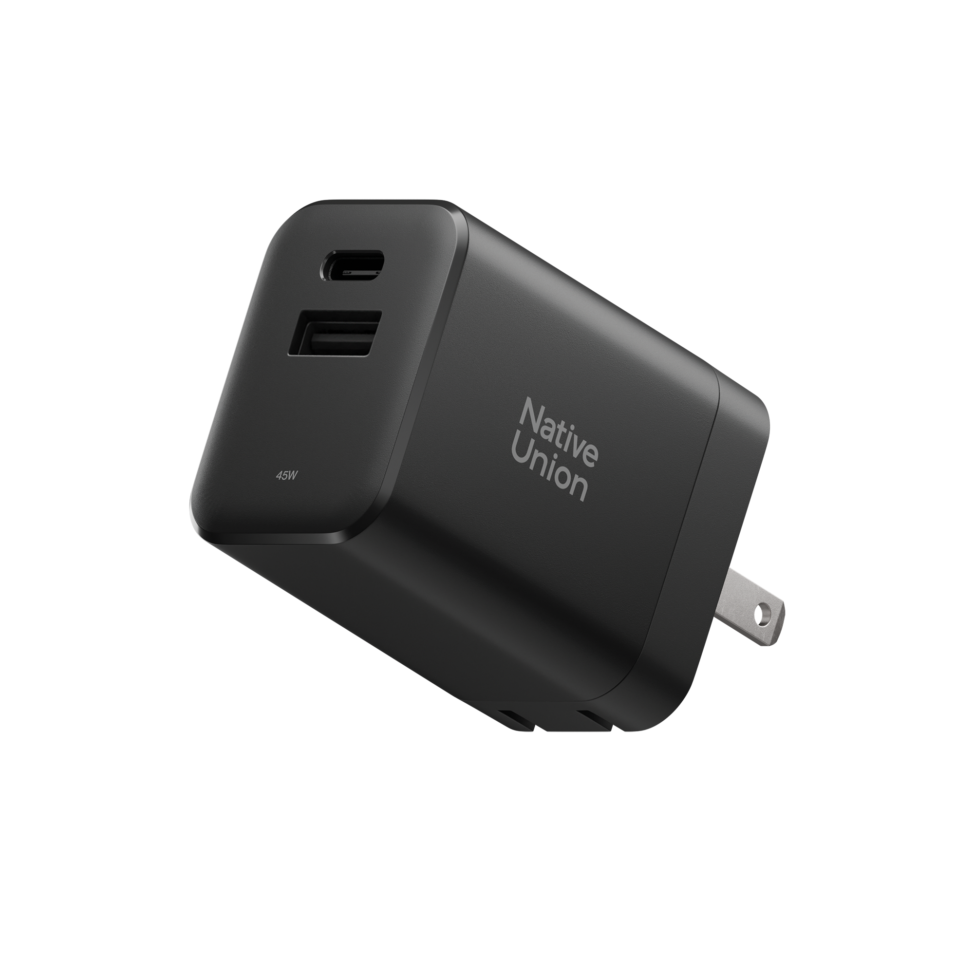 native-union-fast-gan-charger-pd-45w-1c-1a-chargeur-rapide-double-port-usb-c-et- image 1
