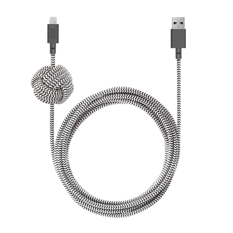 native-union-night-cable-c-ble-usb-a-vers-lightning-3-m-10ft-apple-mfi-n-ud-lest image 1