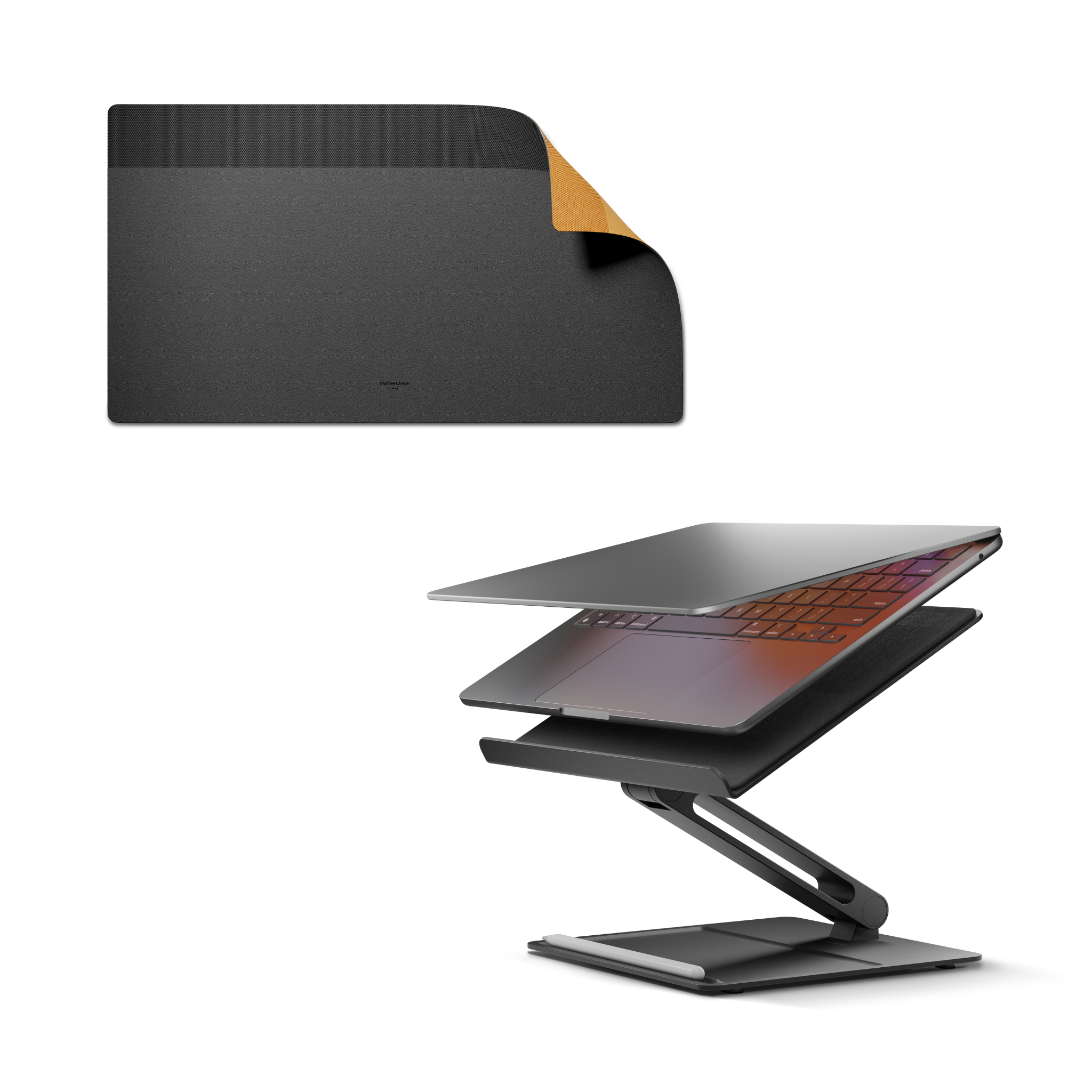 native-union-the-perfect-desk-set-support-ordinateur-portable-r-glable-tapis-de- image 1