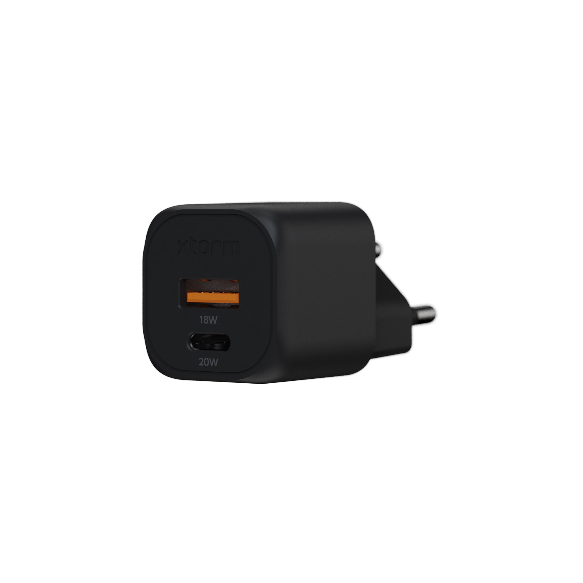 xtorm-gan-ultra-20w-chargeur-secteur-double-port-usb-a-usb-c-noir-plastique-recy image 6