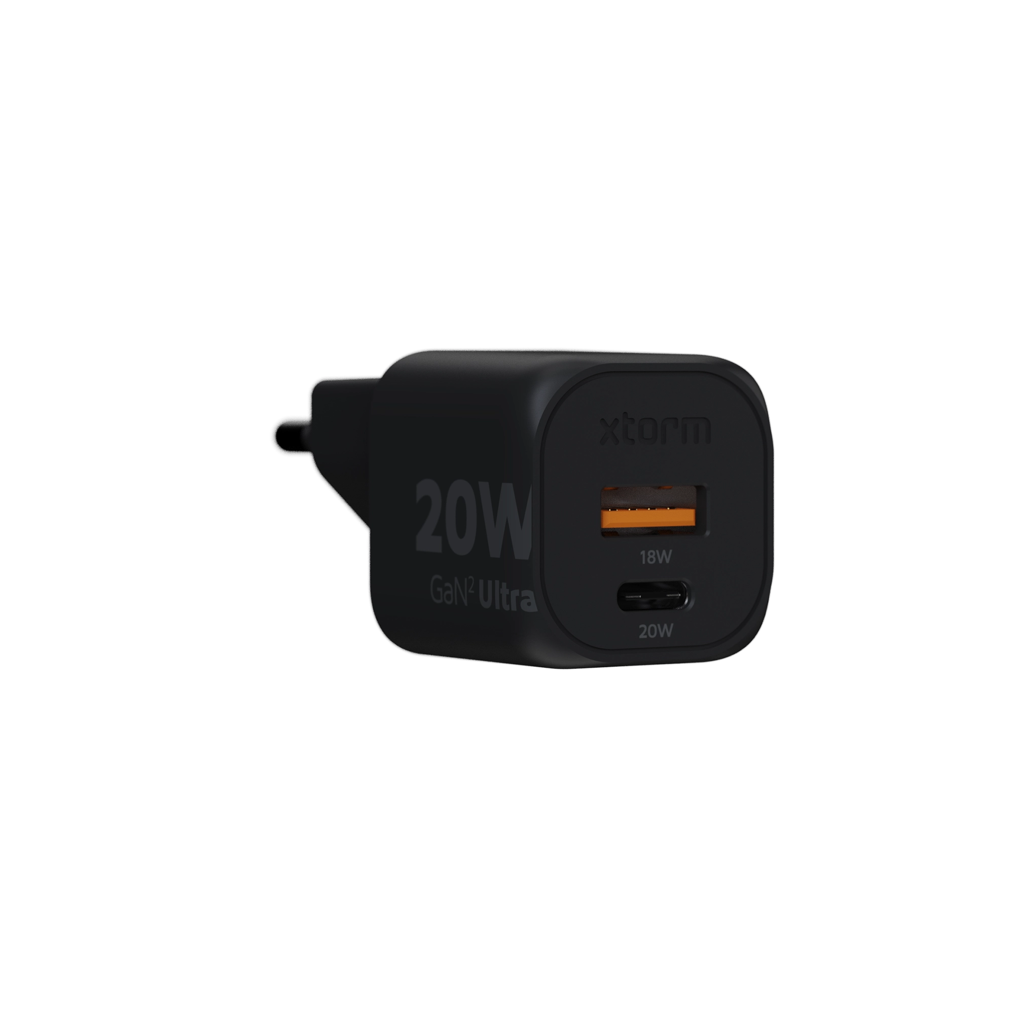 xtorm-gan-ultra-20w-chargeur-secteur-double-port-usb-a-usb-c-noir-plastique-recy image 8