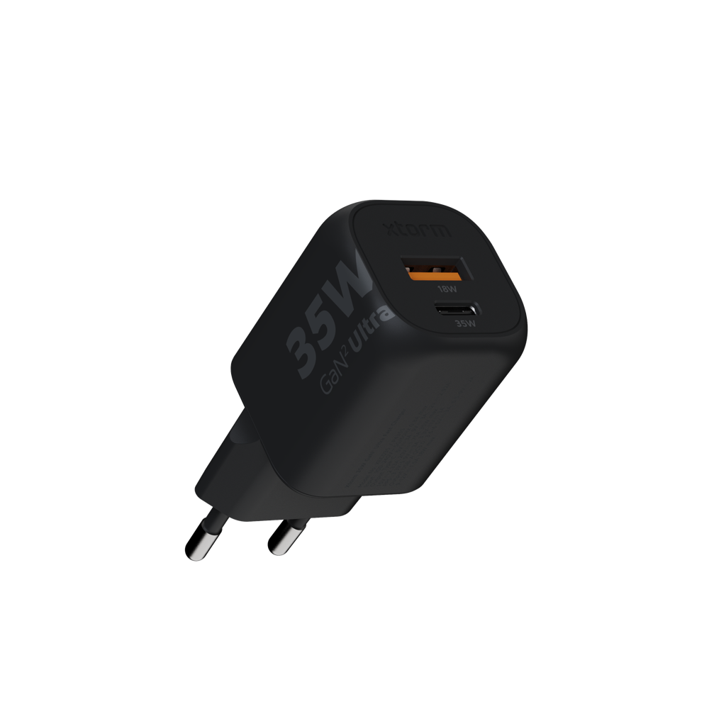 xtorm-gan2-ultra-35w-chargeur-mural-double-port-usb-c-usb-a-noir image 1