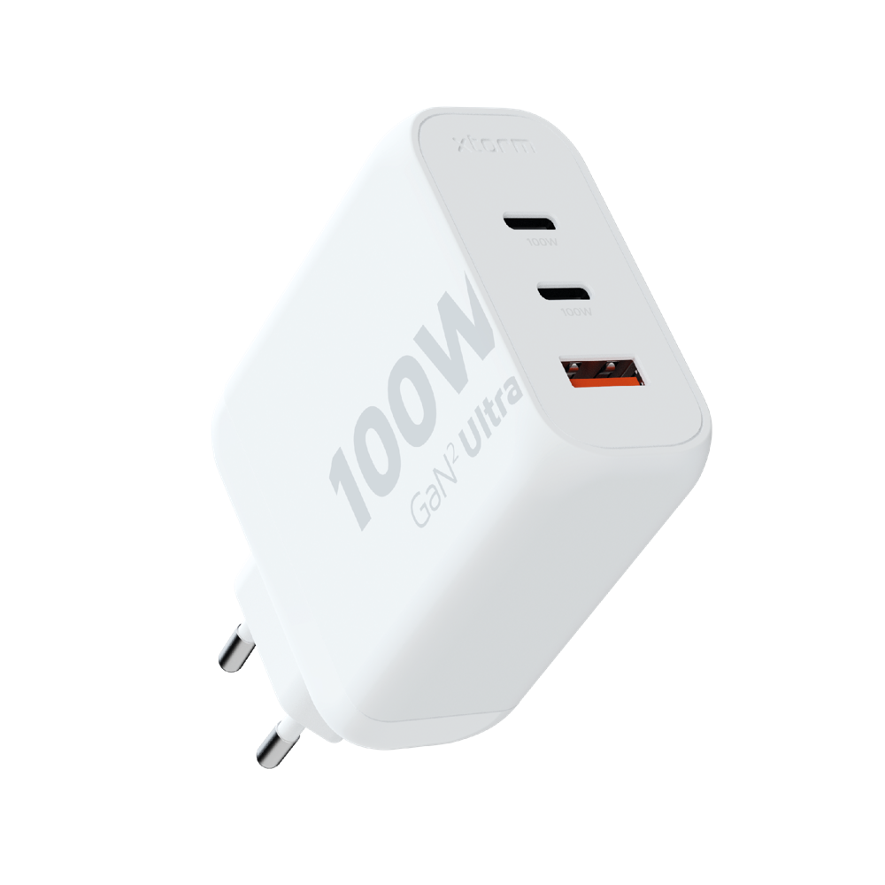 xtorm-gan2-ultra-100w-chargeur-mural-usb-c-pd-blanc-pour-laptop image 1