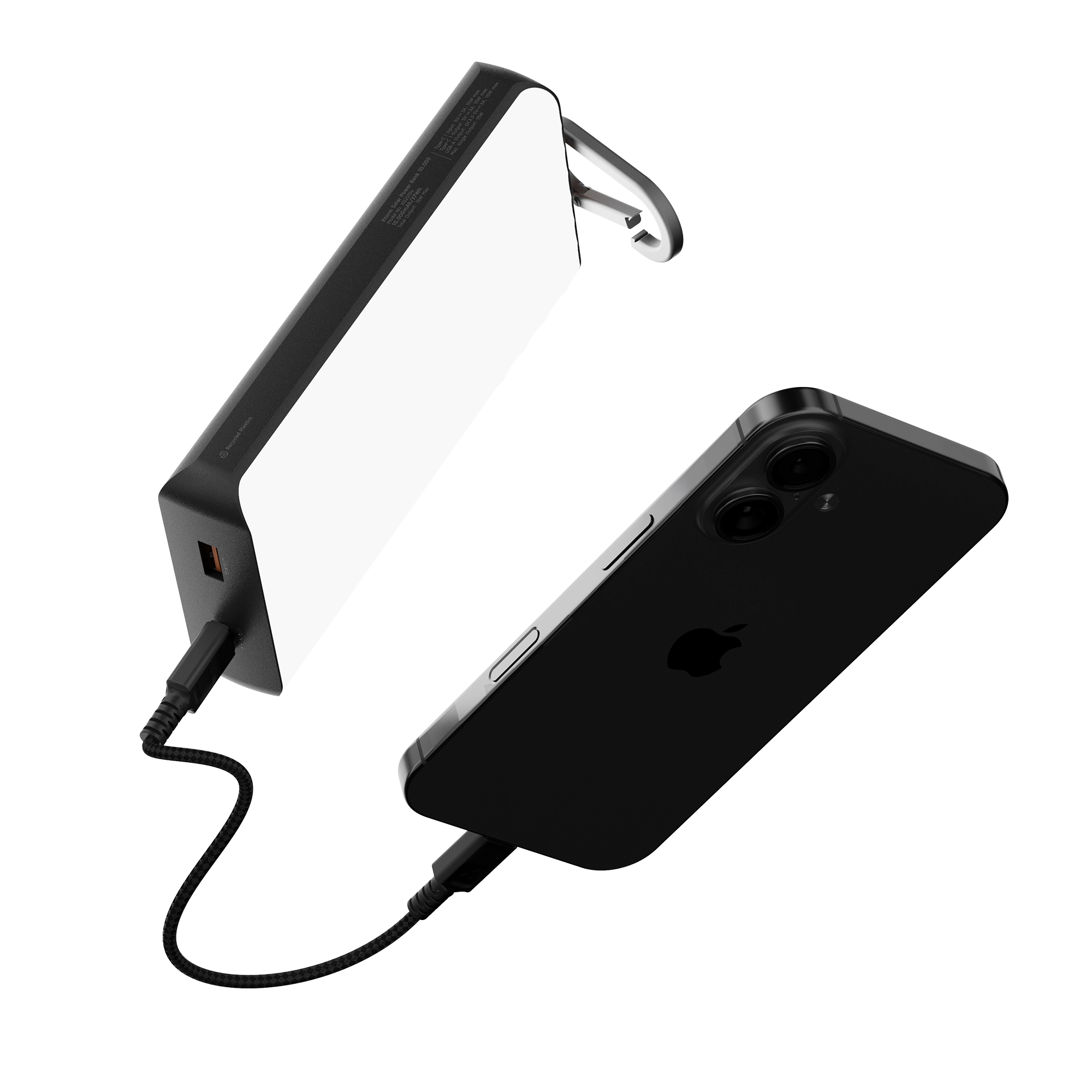 xtorm-go2-power-bank-solaire-10-000-mah-15w-avec-lampe-et-mousqueton image 3