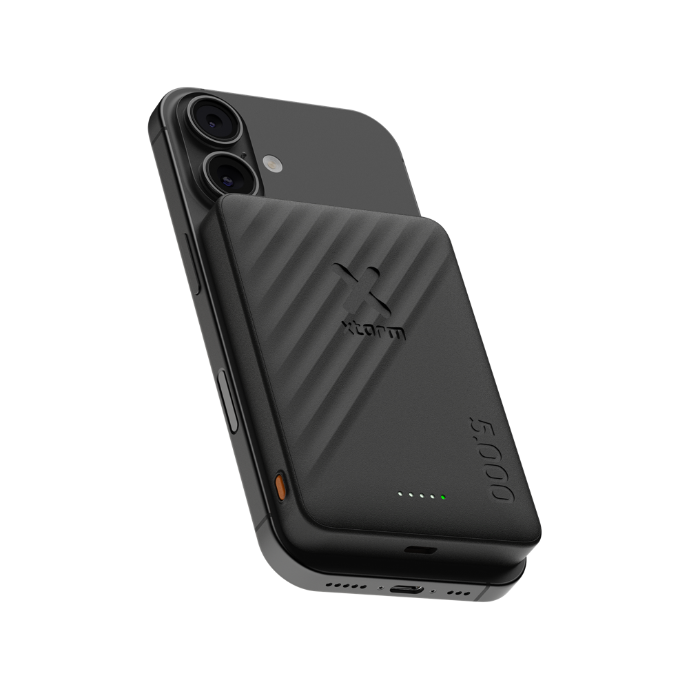 xtorm-go2-power-bank-magn-tique-sans-fil-5-000-mah-charcoal-black image 1