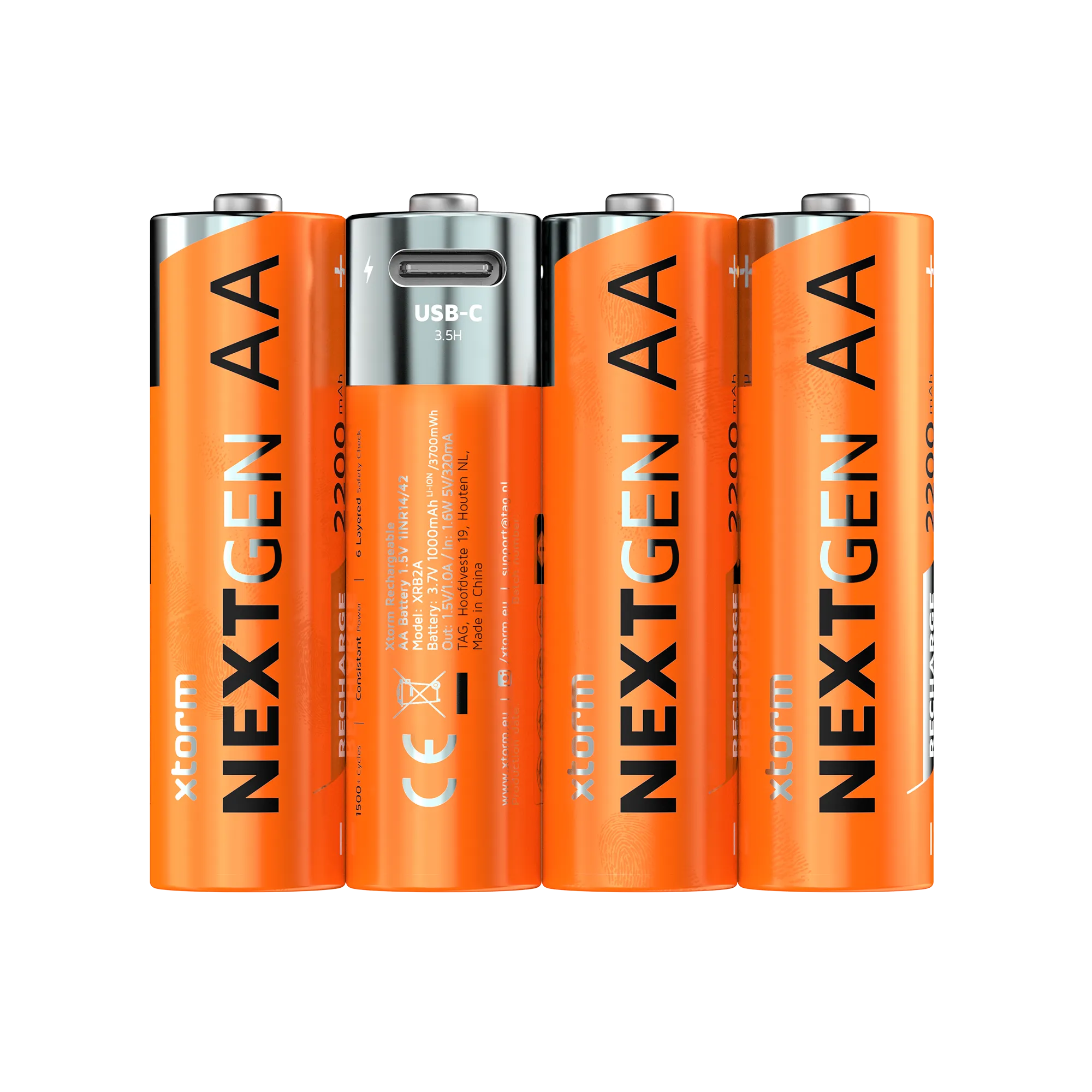 xtorm-piles-rechargeables-aa-usb-c-r-sistantes-l-eau-pack-de-4-charge-usb-c-int- image 2