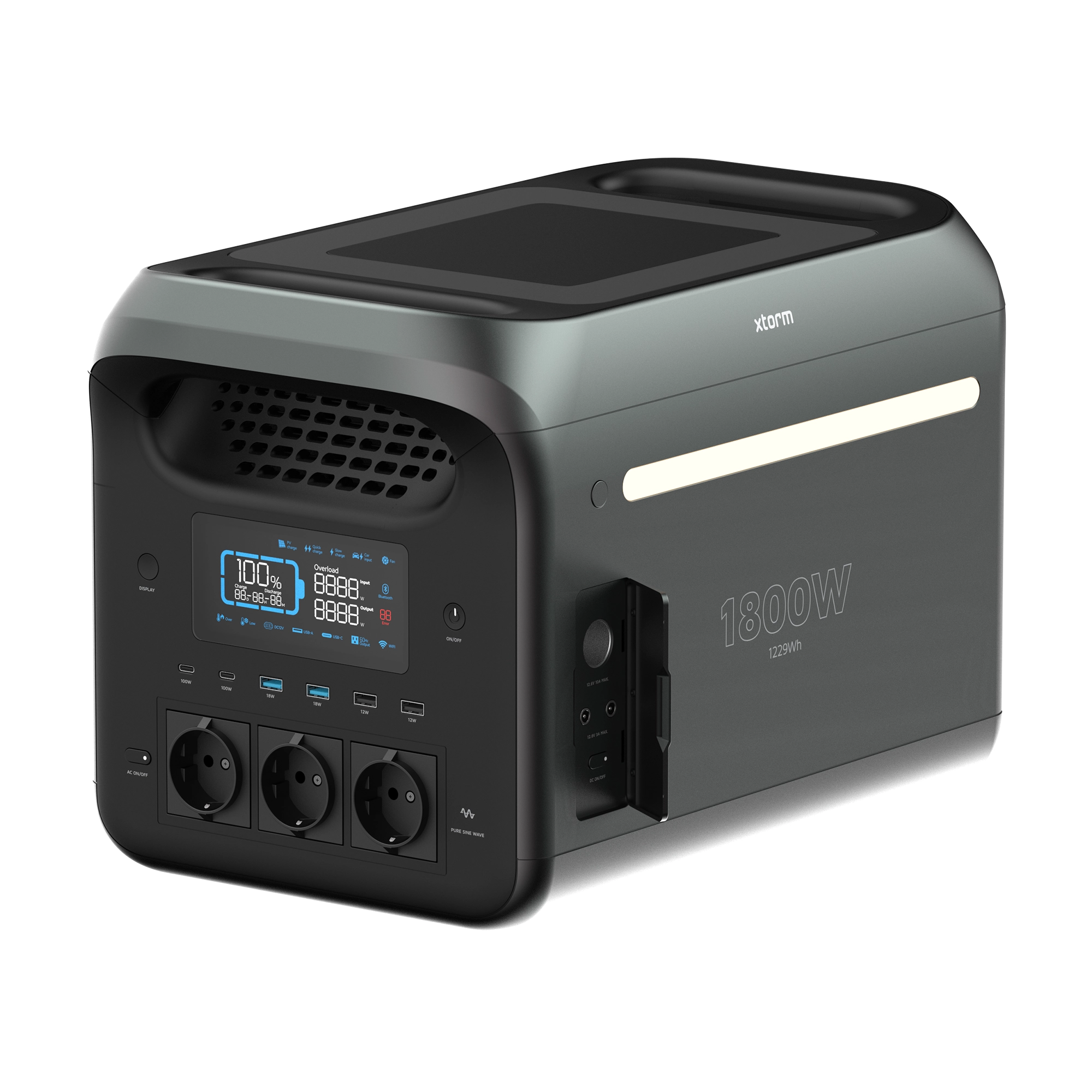 xtorm-smart-pro-powerstation-1800-w-xtreme-power-2-batterie-1229-wh-avec-12-sort image 2