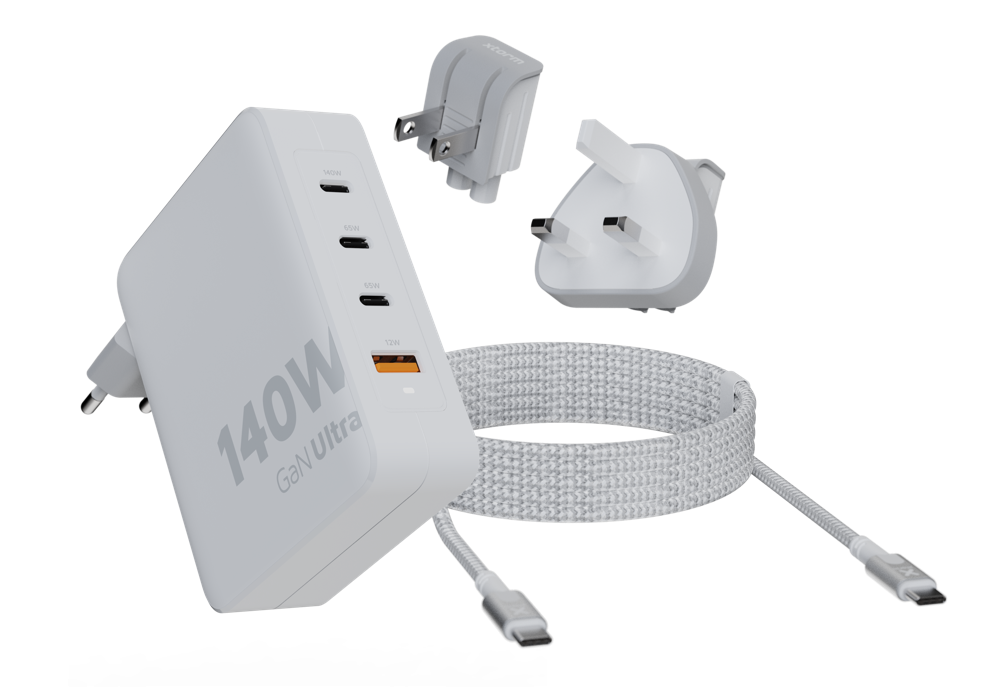 xtorm-140w-gan-ultra-travel-charger-usb-c-pd-cable-chargeur-de-voyage-gan-ultra- image 1