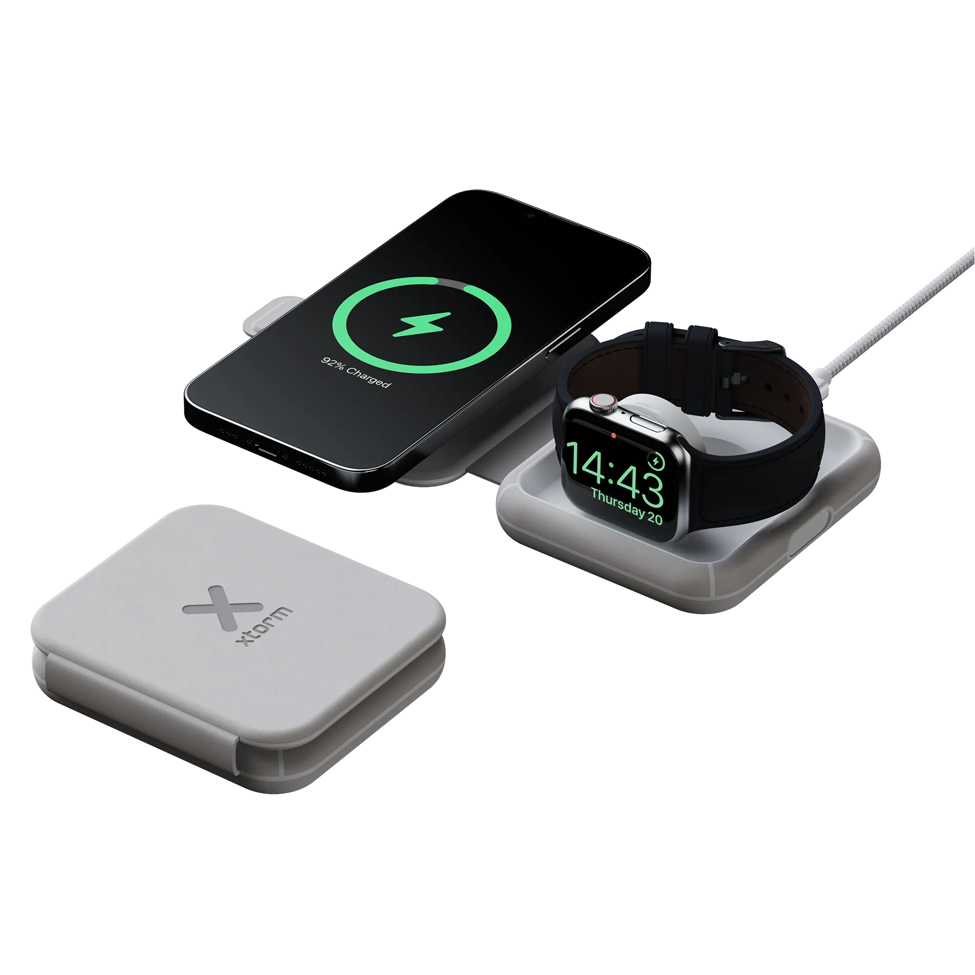 xtorm-chargeur-sans-fil-pliable-2-en-1-chargeur-de-voyage-magn-tique-15w-pour-ip image 3
